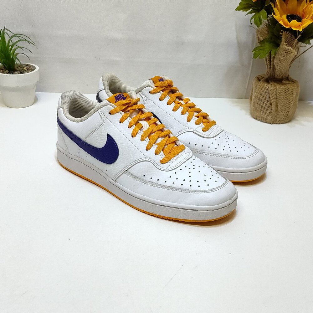 Nike Court Vision Low NBA "Los Angeles Lakers" Sneakers DM1187-103 Mens US 8.5